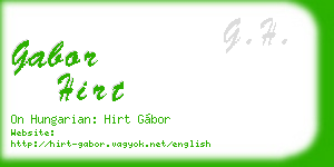 gabor hirt business card